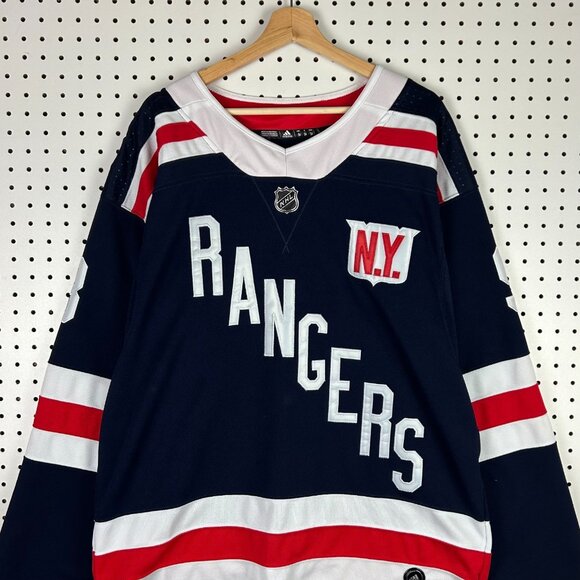 Mike Zibanejad Rangers Jersey Size 54 NHL Hockey Adidas New York Winter Classic - Picture 4 of 8